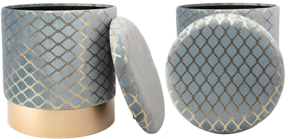 Пуф PUF Upholstery Gold Mesh голубой Пуф PUF Upholstery Gold Mesh голубой - Loft-Concept в Кирове