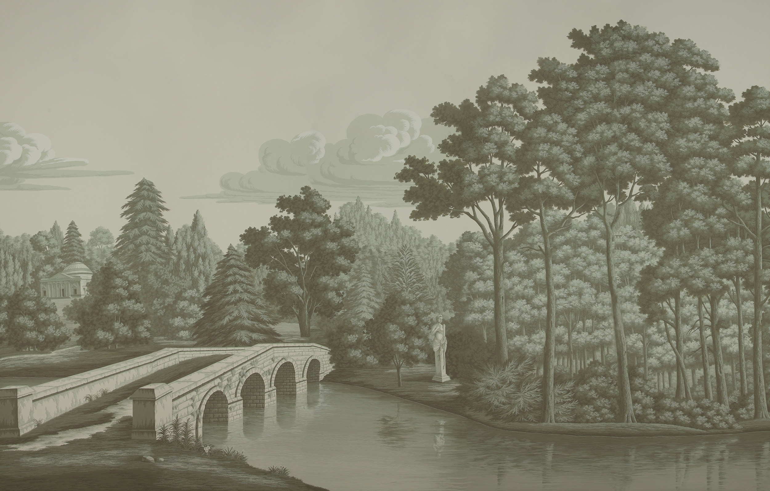 Обои ручная роспись English Landscape Crystal Grey on scenic paper Обои ручная роспись English Landscape Crystal Grey on scenic paper - постер Loft-Concept в Кирове