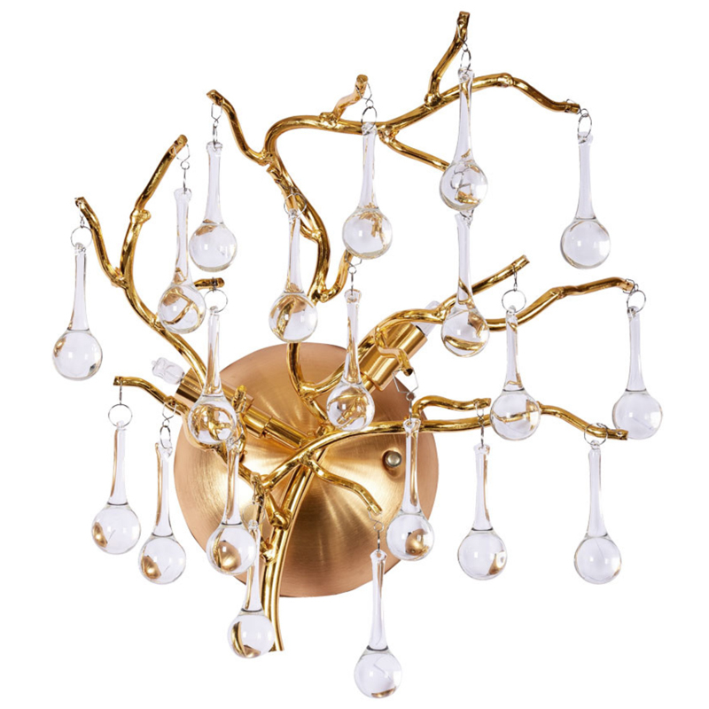 Бра Droplet Gold Wall Lamp Золотой Прозрачное Стекло Бра Droplet Gold Wall Lamp Золотой Прозрачное Стекло в Кирове | Loft Concept