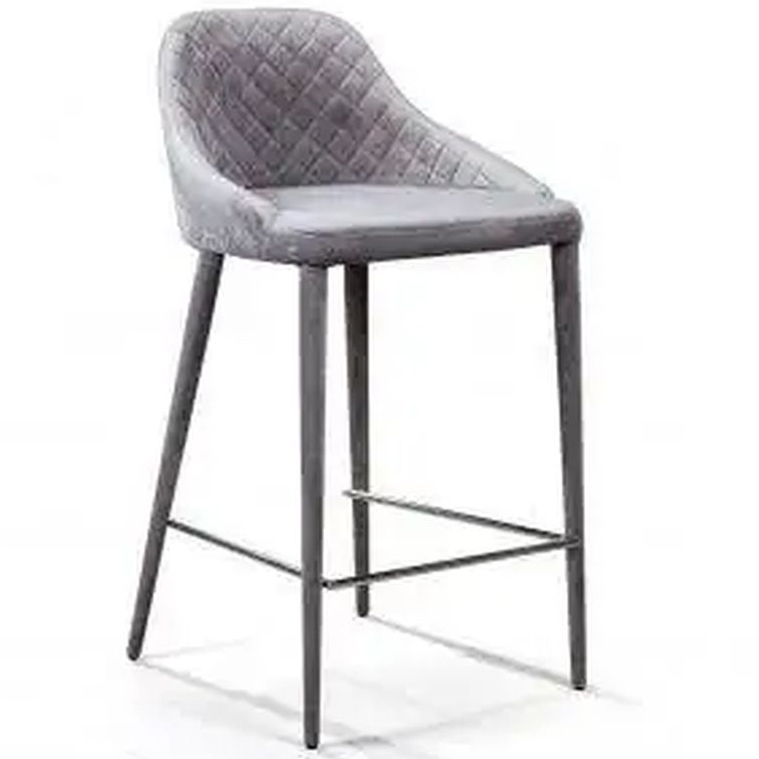 Стул Douglas Rhombus Bar stool Серый Велюр Светло-серый Стул Douglas Rhombus Bar stool Серый Велюр Светло-серый в Кирове | Loft Concept