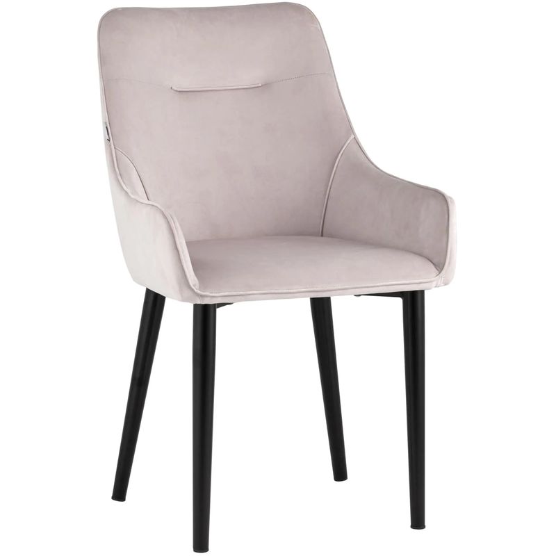 Стул Joan Chair Светло-Розовый Велюр Розовый пастельный Черный Стул Joan Chair Светло-Розовый Велюр Розовый пастельный Черный в Кирове | Loft Concept
