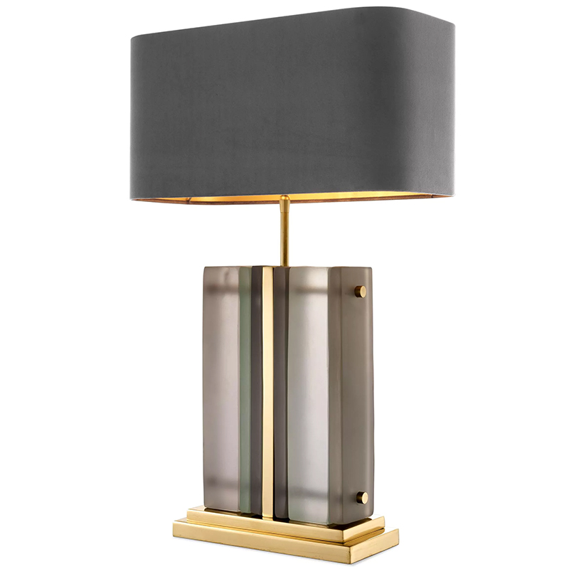 Настольная лампа Eichholtz Table Lamp Solana Brass Стекло Смок Латунь Серый Настольная лампа Eichholtz Table Lamp Solana Brass Стекло Смок Латунь Серый в Кирове | Loft Concept
