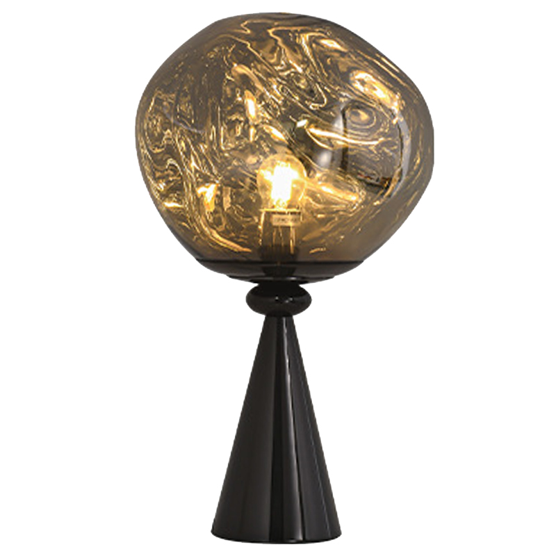 Настольная лампа Kaine Glass Metal Table Lamp Черный Серебряный Прозрачное Стекло Настольная лампа Kaine Glass Metal Table Lamp Черный Серебряный Прозрачное Стекло в Кирове | Loft Concept