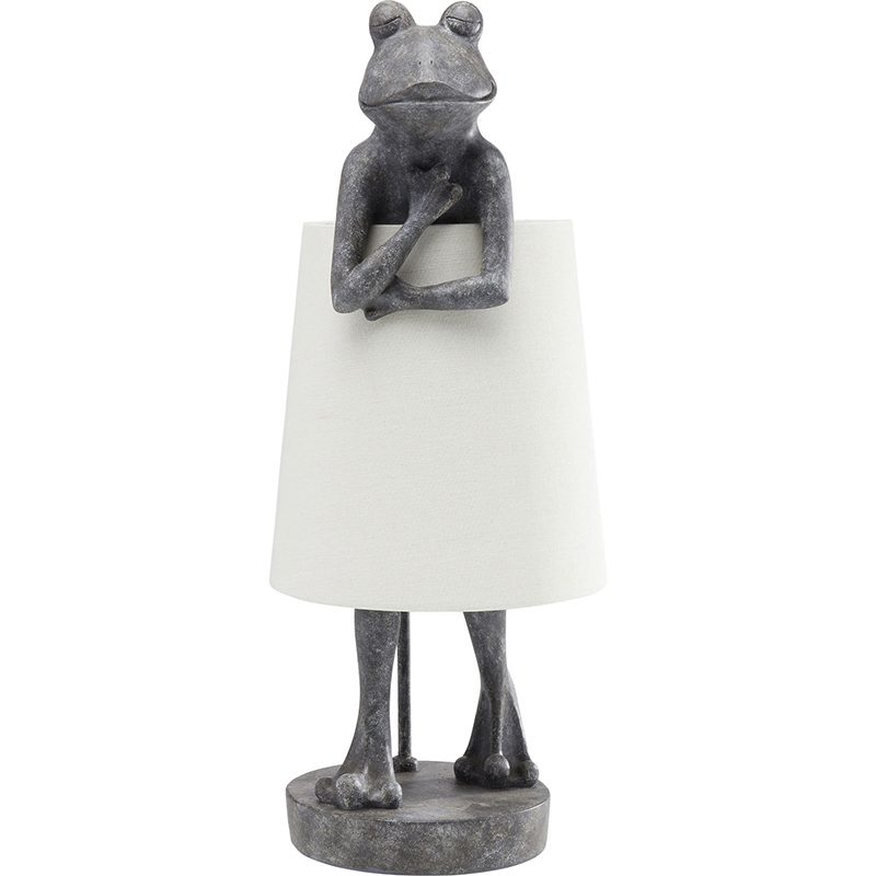 Настольная лампа Gray Frog Серый Белый Настольная лампа Gray Frog Серый Белый в Кирове | Loft Concept