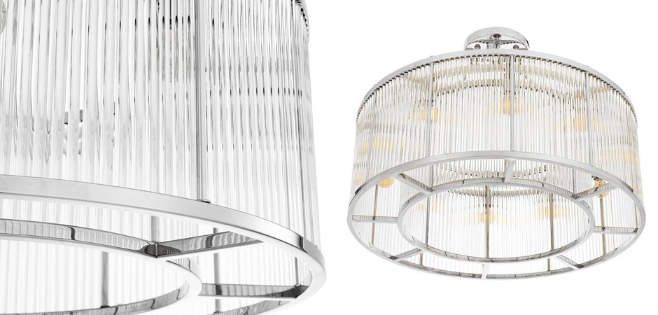 Потолочный светильник Ceiling Lamp Bernardi Nickel Потолочный светильник Ceiling Lamp Bernardi Nickel - Loft-Concept в Кирове