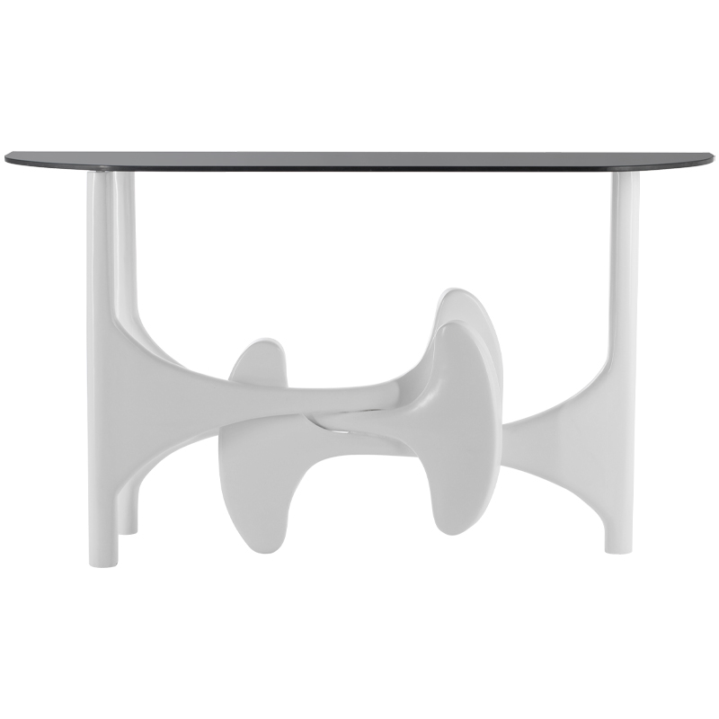 Консоль Aileen Console Белый Прозрачный черный Консоль Aileen Console Белый Прозрачный черный в Кирове | Loft Concept