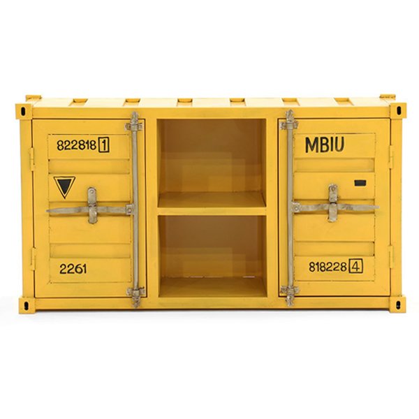 ТВ тумба морской контейнер Loft TV container yellow Желтый ТВ тумба морской контейнер Loft TV container yellow Желтый в Кирове | Loft Concept