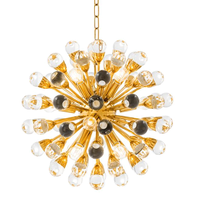 Люстра Chandelier Antares S Gold Золотой Прозрачный Люстра Chandelier Antares S Gold Золотой Прозрачный в Кирове | Loft Concept