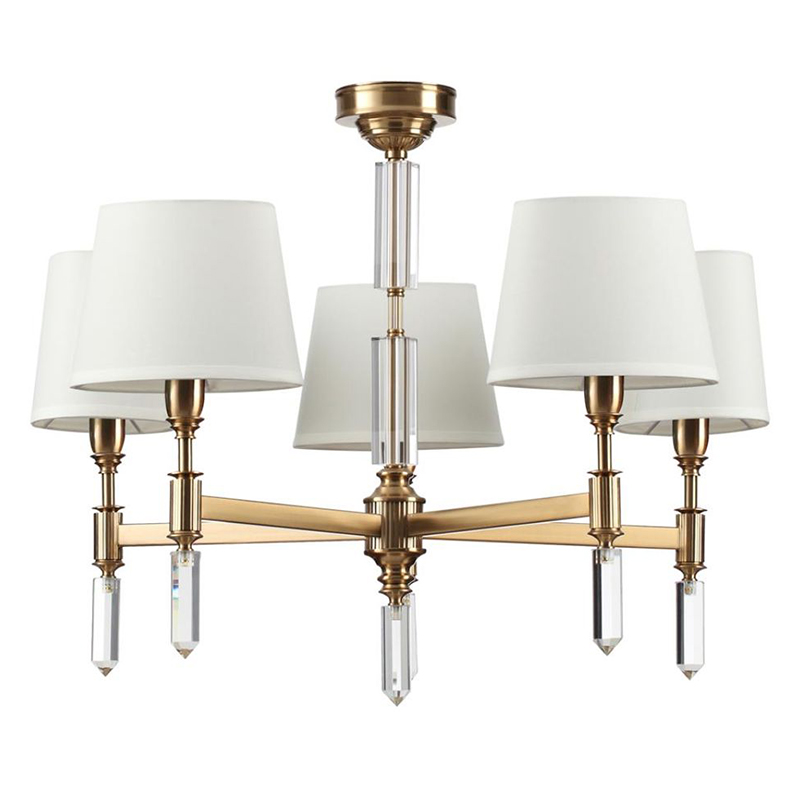 Люстра Ramona White Chandelier Бронза Белый Люстра Ramona White Chandelier Бронза Белый в Кирове | Loft Concept