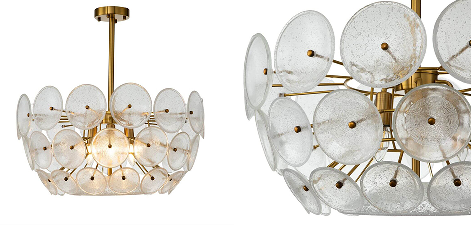 Люстра Circles с Круглым Рельефным Стеклом  - Loft-Concept в Кирове