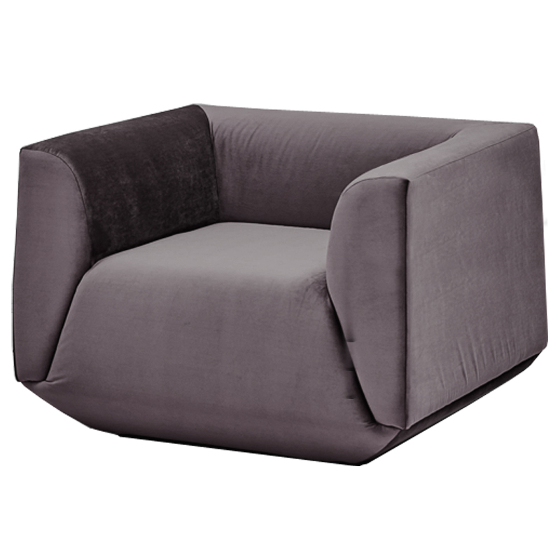 Armchair Cube Gray Lilac Большое Кресло Куб Баклажан Armchair Cube Gray Lilac Большое Кресло Куб Баклажан в Кирове | Loft Concept
