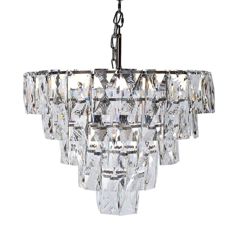 Люстра Tiers Crystal Light Chandelier 16 D60 Серебряный Люстра Tiers Crystal Light Chandelier 16 D60 Серебряный в Кирове | Loft Concept