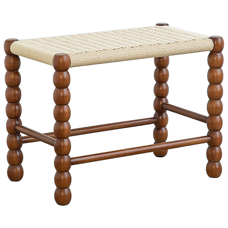Банкетка French Corner Banquet Brown 60 см Коричневый Бежевый Банкетка French Corner Banquet Brown 60 см Коричневый Бежевый в Кирове | Loft Concept