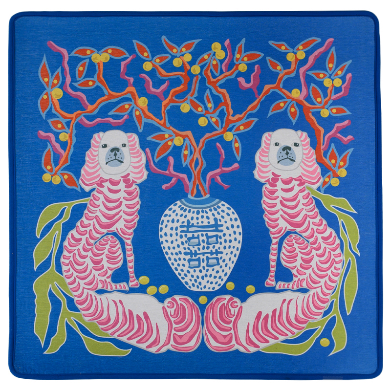 Ковер Two Dogs Rug Синий Мульти Ковер Two Dogs Rug Синий Мульти в Кирове | Loft Concept