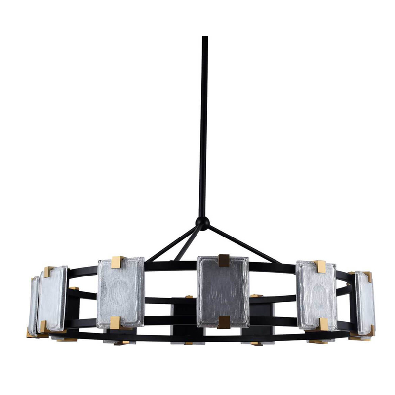 Люстра Rectangular Glass Plafon D85 Черный матовый Прозрачное Стекло матовое золото Люстра Rectangular Glass Plafon D85 Черный матовый Прозрачное Стекло матовое золото в Кирове | Loft Concept