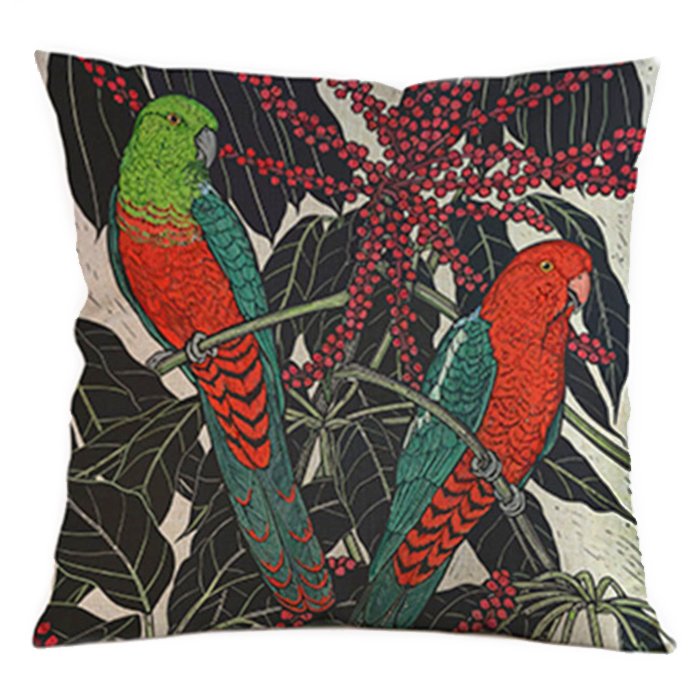 Декоративная подушка Tropical Parrots Декоративная подушка Tropical Parrots в Кирове | Loft Concept