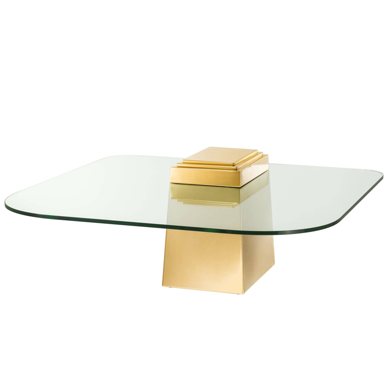 Кофейный стол Eichholtz Coffee Table Orient Gold Глянцевое золото Прозрачный Кофейный стол Eichholtz Coffee Table Orient Gold Глянцевое золото Прозрачный в Кирове | Loft Concept