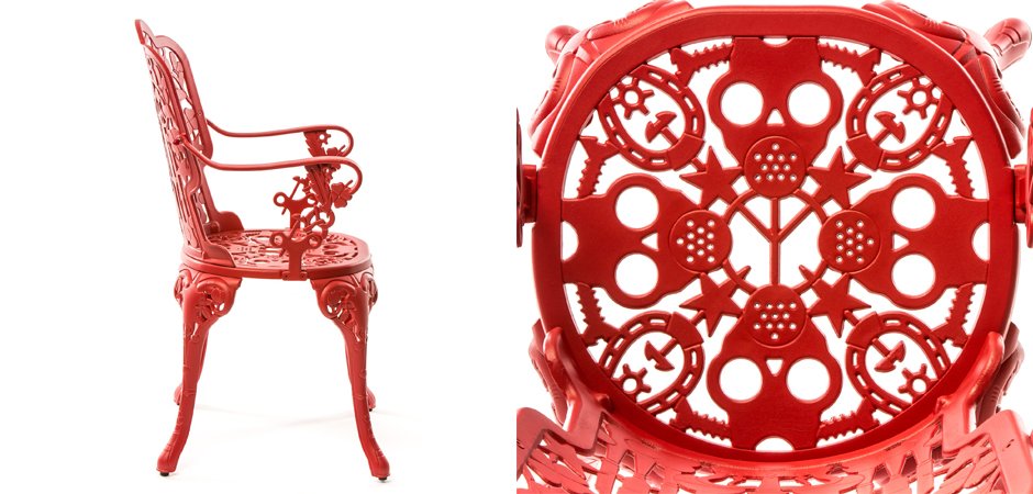 Стул Seletti Industry Collection ALUMINIUM ARMCHAIR – RED - фото №2