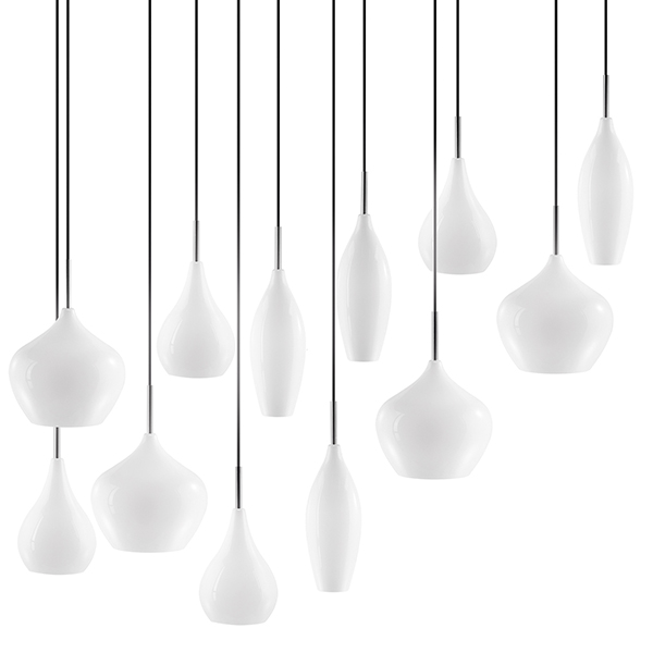 Люстра Candiano Milk 12 Light Белый Хром Люстра Candiano Milk 12 Light Белый Хром в Кирове | Loft Concept