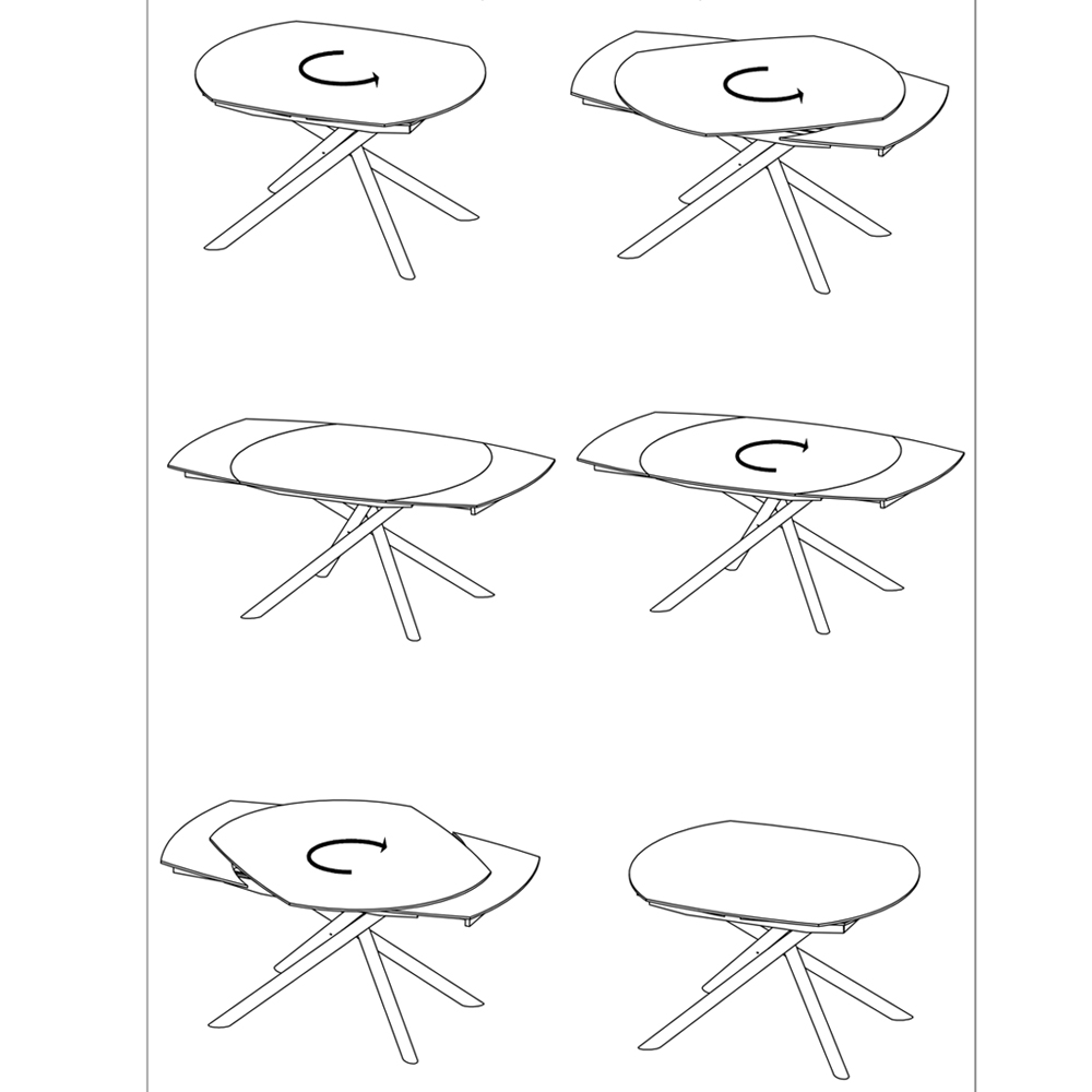 Стол обеденный раскладной круглый Folding Ceramic Table Стол обеденный раскладной круглый Folding Ceramic Table в Кирове