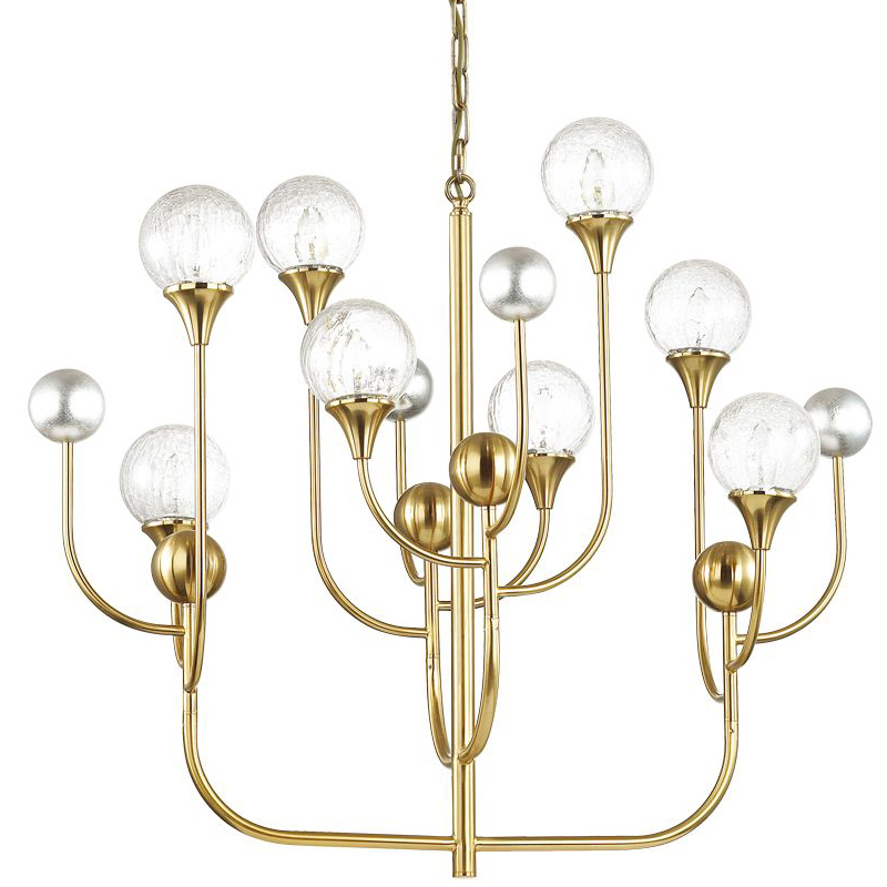 Люстра Benniga Chandelier 8 Золотой Прозрачный (Transparent) Люстра Benniga Chandelier 8 Золотой Прозрачный (Transparent) в Кирове | Loft Concept