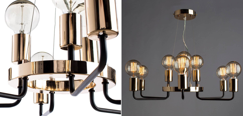 Люстра Loft Industrial Glossy Gold Люстра Loft Industrial Glossy Gold - Loft-Concept в Кирове
