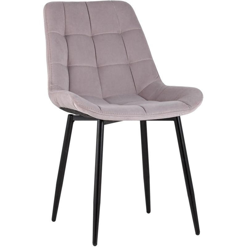 Стул NANCY Chair Пыльно-Розовый Велюр Розовый пастельный Черный Стул NANCY Chair Пыльно-Розовый Велюр Розовый пастельный Черный в Кирове | Loft Concept