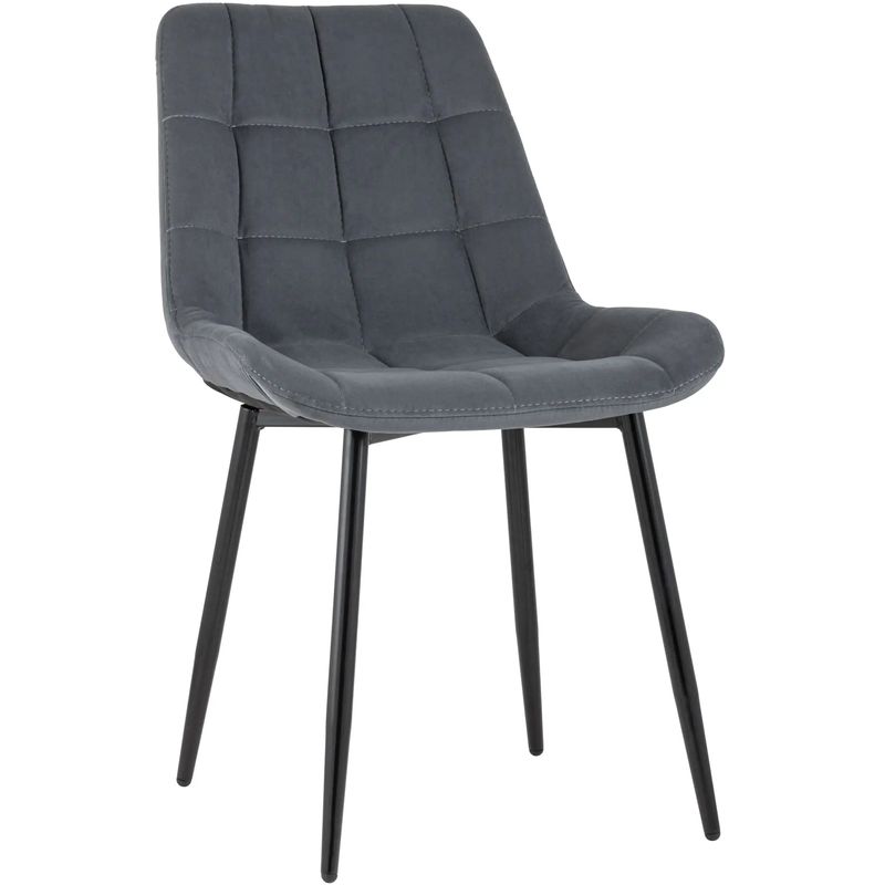 Стул NANCY Chair Темно-Серый Цвет Черные Ножки Серый Черный Стул NANCY Chair Темно-Серый Цвет Черные Ножки Серый Черный в Кирове | Loft Concept