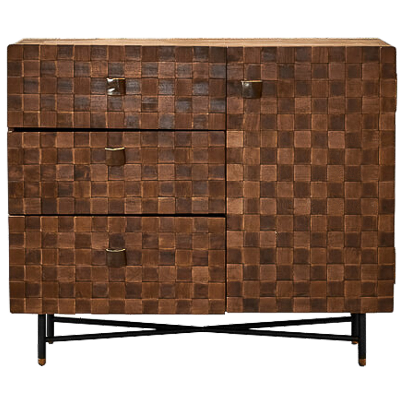 Комод в стиле Лофт Cells Wood Commode Коричневый Черный Комод в стиле Лофт Cells Wood Commode Коричневый Черный в Кирове | Loft Concept