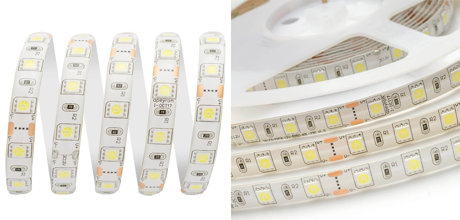 Светодиодная влагозащищенная лента 14,4W/m 60Led/m 5050SMD холодный белый 1M Светодиодная влагозащищенная лента 14,4W/m 60Led/m 5050SMD холодный белый 1M - Loft-Concept в Кирове