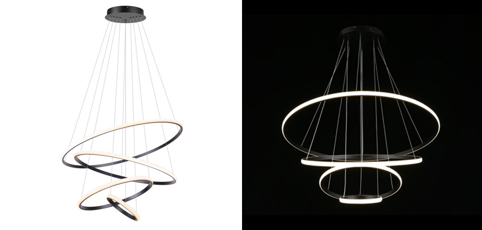 Люстра Ring Horizontal Trio black 80+60+40+20 - Loft-Concept в Кирове