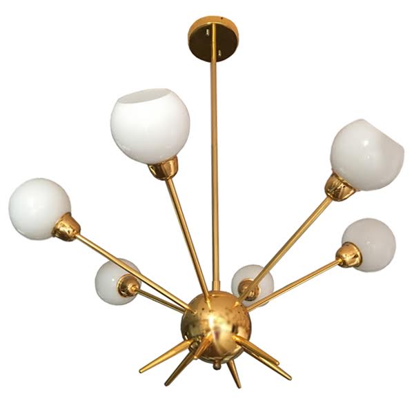 Люстра Mace Chandelier Глянцевое золото Белый Люстра Mace Chandelier Глянцевое золото Белый в Кирове | Loft Concept