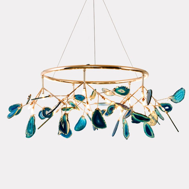 Люстра Crown of Agate Глянцевое золото Люстра Crown of Agate Глянцевое золото в Кирове | Loft Concept