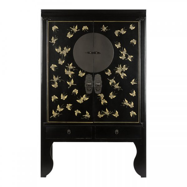 Шкаф Chinese Butterfly Black Черный Шкаф Chinese Butterfly Black Черный в Кирове | Loft Concept