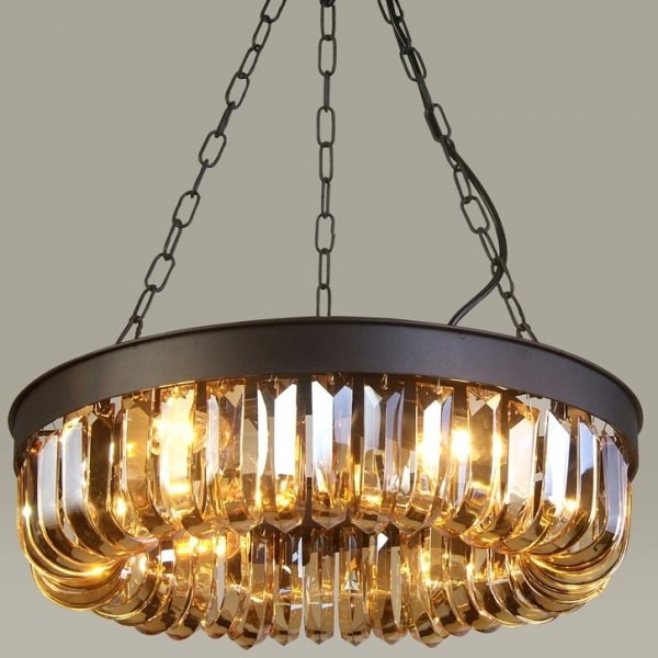 Люстра Crystal Round Frozen Pendant Черный Люстра Crystal Round Frozen Pendant Черный в Кирове | Loft Concept