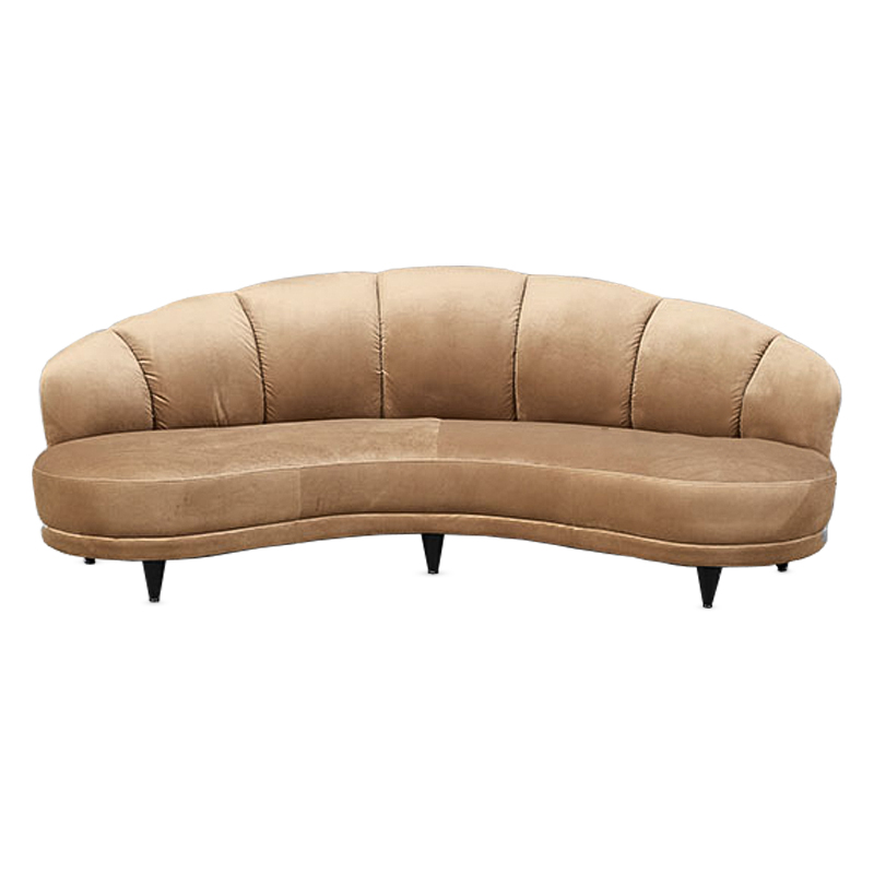 Диван Vanilla Croissant Sofa Бежевый Черный Диван Vanilla Croissant Sofa Бежевый Черный в Кирове | Loft Concept