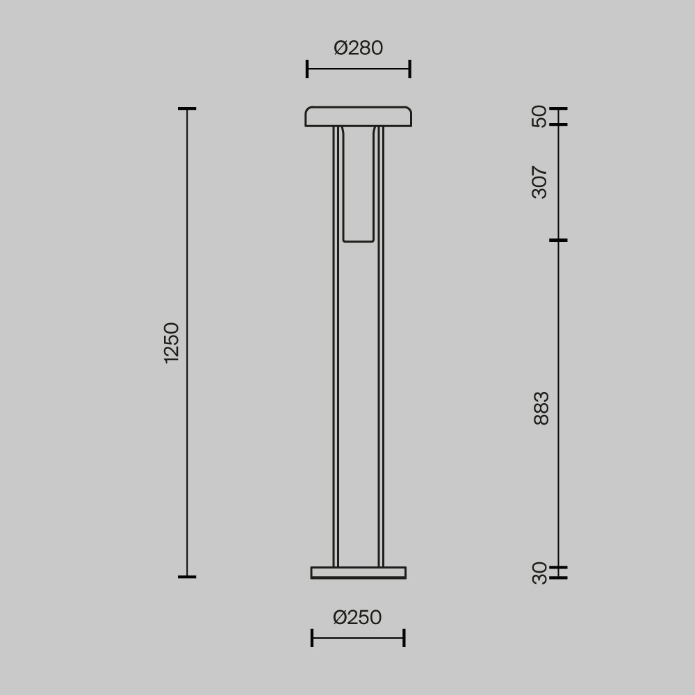 Напольный торшер светодионый Ikebana Black 3000К 24Вт в Кирове