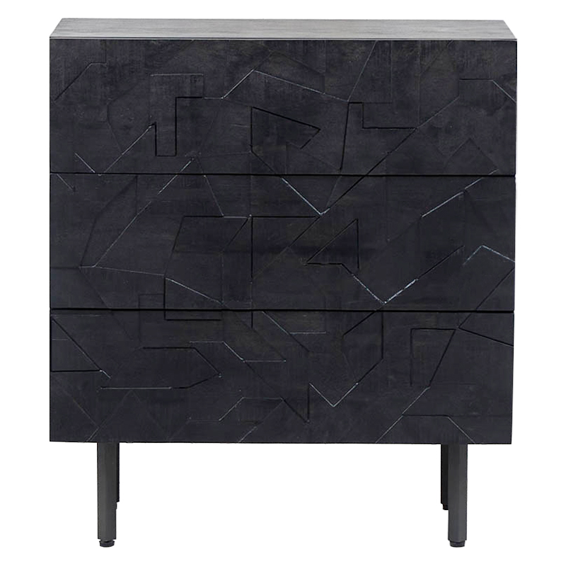 Комод Polygonal Ornament Chest of Drawers M Черный Комод Polygonal Ornament Chest of Drawers M Черный в Кирове | Loft Concept