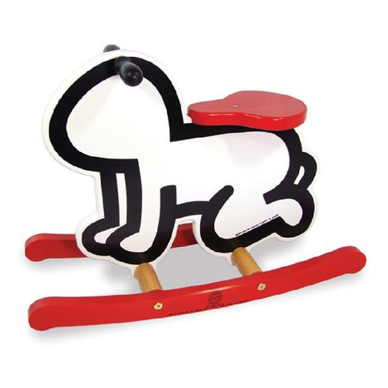 Детская деревянная качалка VILAC KEITH HARING ROCKER BABY TOY-WHITE Красный Черный Белый Детская деревянная качалка VILAC KEITH HARING ROCKER BABY TOY-WHITE Красный Черный Белый в Кирове | Loft Concept