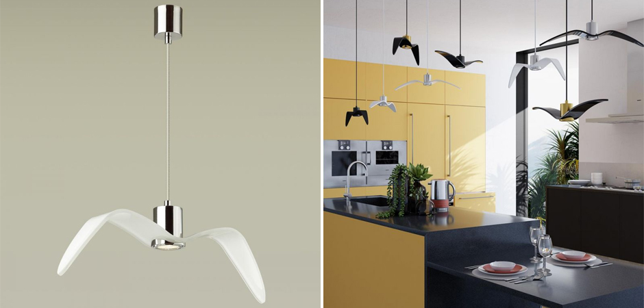 Подвесной светильник Seagull Chrome белый Подвесной светильник Seagull Chrome белый - Loft-Concept в Кирове