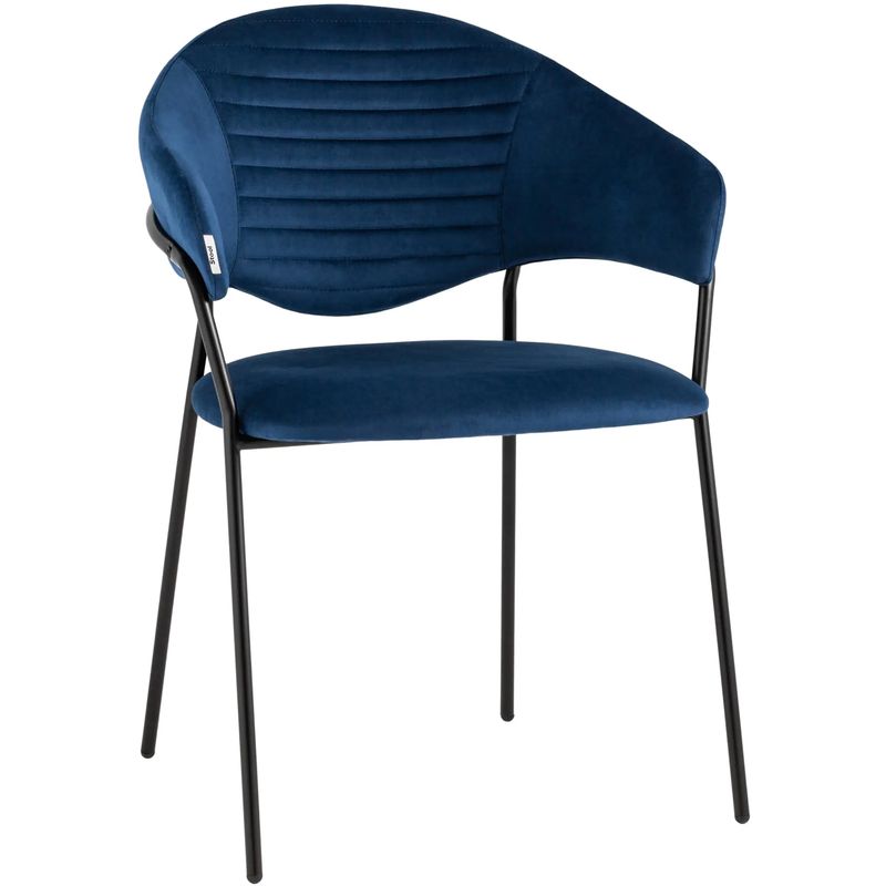 Стул Alexis Chair Синий Велюр Синий Черный Стул Alexis Chair Синий Велюр Синий Черный в Кирове | Loft Concept