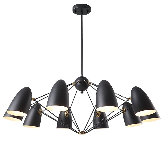 Люстра JLYLITE 10-Light Sputnik Chandelier Black Черный в Кирове | Loft Concept 