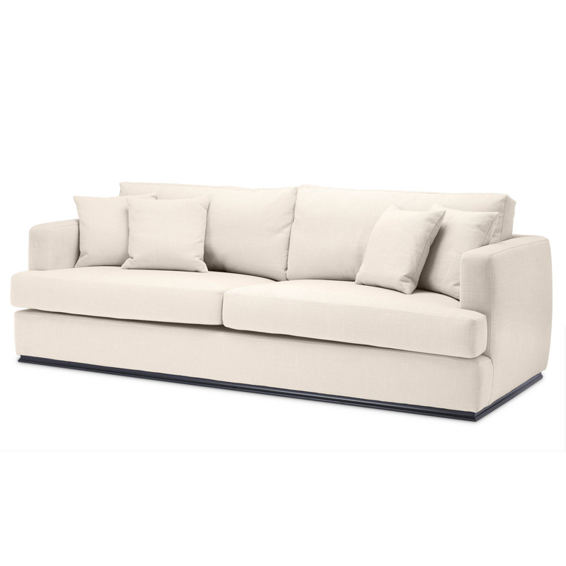 Диван Eichholtz Sofa Hallandale Молочный Черный Диван Eichholtz Sofa Hallandale Молочный Черный в Кирове | Loft Concept