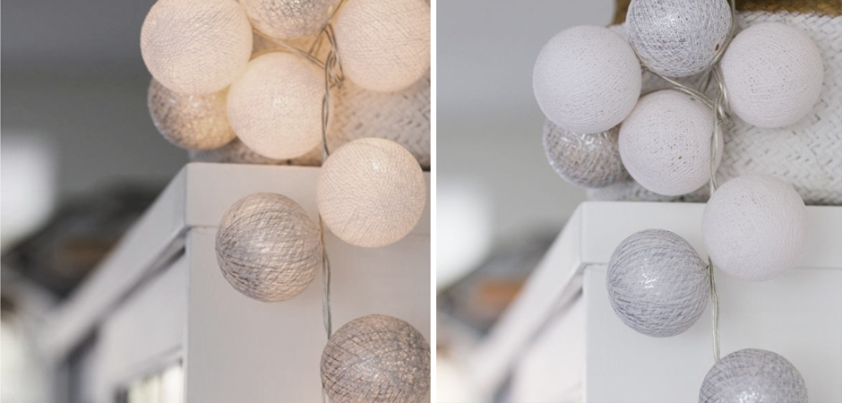 Гирлянда хлопковые фонарики Сotton Ball White-Silver - Loft-Concept в Кирове