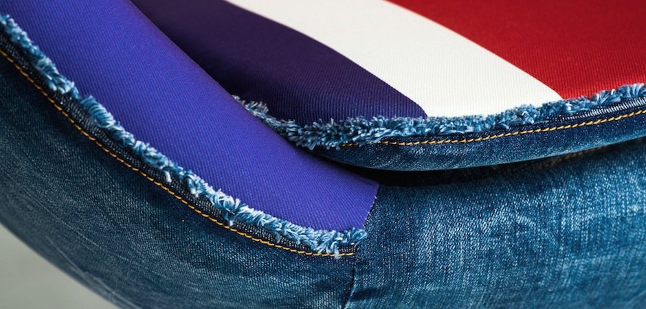 Кресло яйцо Egg Union Jack Denim Кресло яйцо Egg Union Jack Denim - Loft-Concept в Кирове