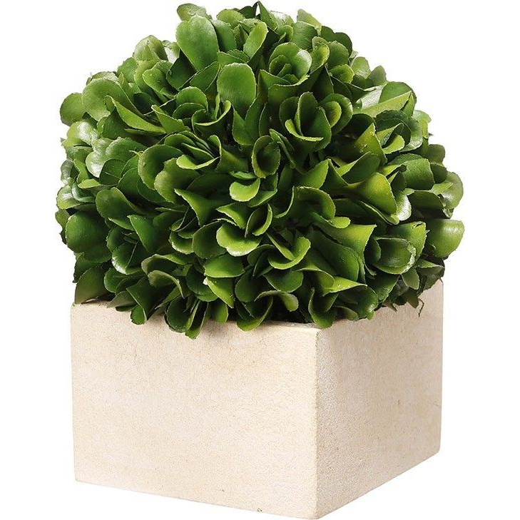 Декоративный искусственное растение Square boxwood Зеленый Бежевый Декоративный искусственное растение Square boxwood Зеленый Бежевый в Кирове | Loft Concept