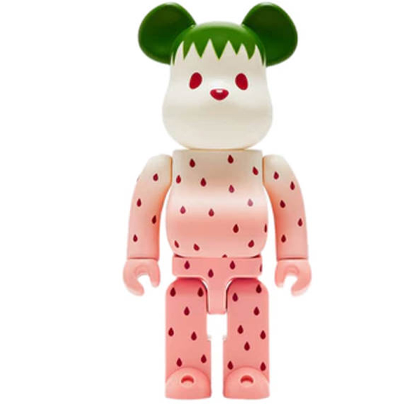 Статуэтка Bearbrick Strawberry Белый Розовый Зеленый в Кирове | Loft Concept 