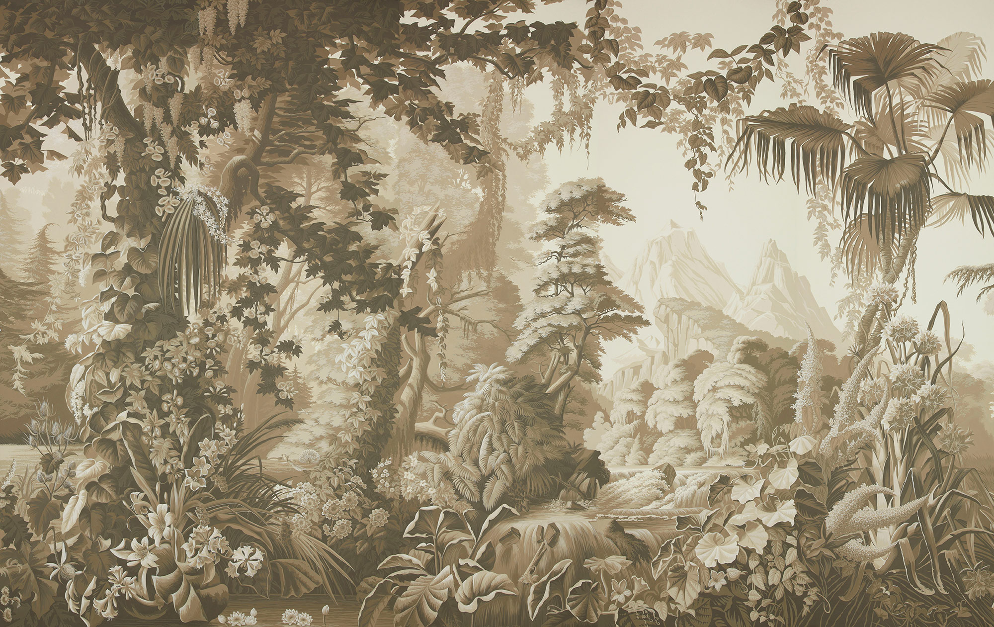 Обои ручная роспись L'Eden Sepia on scenic paper Обои ручная роспись L'Eden Sepia on scenic paper - постер Loft-Concept в Кирове