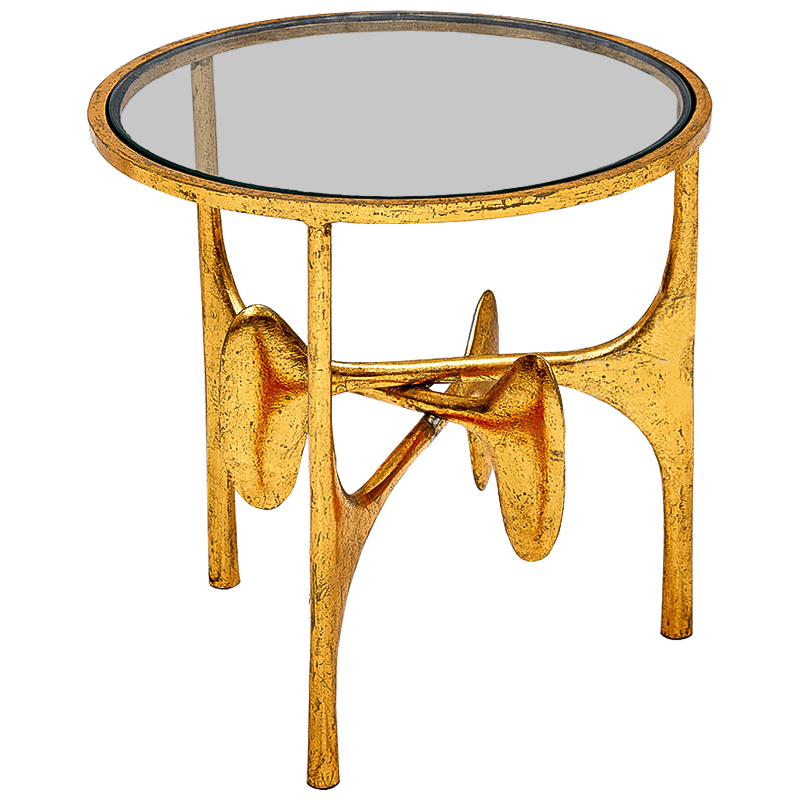 Приставной стол Vega Side Table Винтажное Светлое Золото Прозрачный Приставной стол Vega Side Table Винтажное Светлое Золото Прозрачный в Кирове | Loft Concept