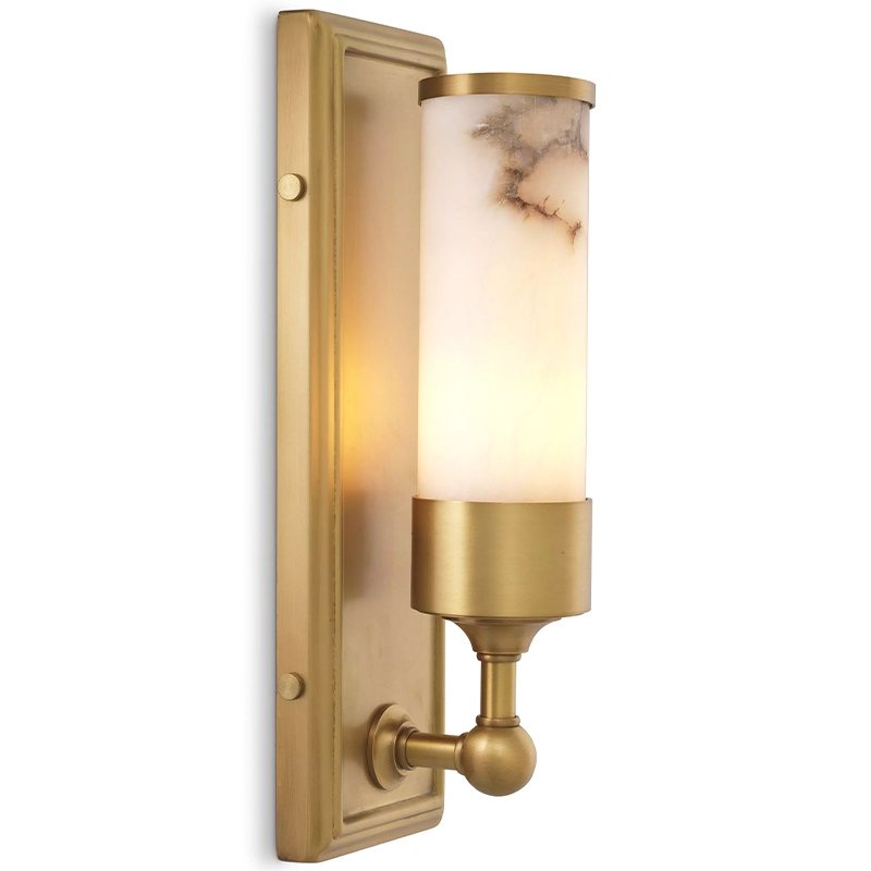 Бра Eichholtz Wall Lamp Valentine Alabaster Бежевый Белый Мрамор Bianco Латунь Бра Eichholtz Wall Lamp Valentine Alabaster Бежевый Белый Мрамор Bianco Латунь в Кирове | Loft Concept